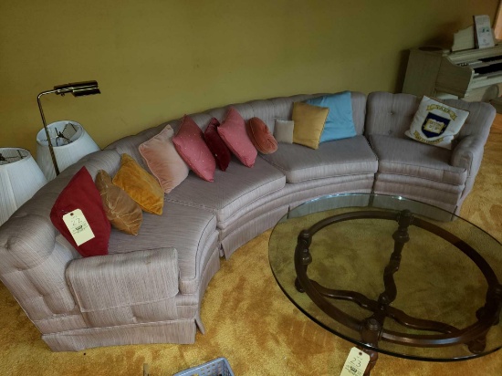 Kress Interiors Custom Curved Sofa