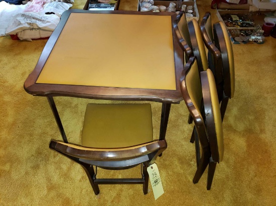 Folding Table and 4 Folding Chairs