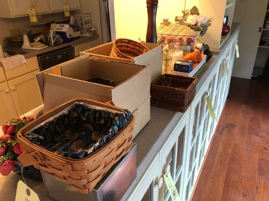 Basket, Candles And Decorations