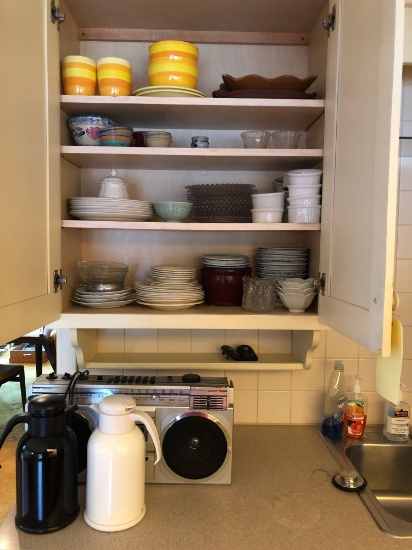 Dishes, Radio And Tea Pots