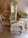 Organizers and Wicker Shelves, Mirror