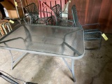 (4) Patio Chairs and Glass Top Table