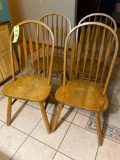 Set of (5) oak chairs