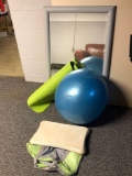 Mirror, Yoga Mat, Exercise Ball, Wii Board