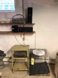 Dog Cage, Green Cart, VHS Player, Stereo, KLH Surround Sound