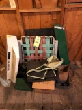 Lawn Chairs, Oven Hood, Burlap, Metal Items