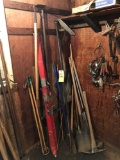 Skis, Spud Bar, Lawn Tools