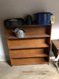 Bookcase, Graniteware Roasters, Kettle, Sifter, Aluminum Cookware