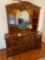 Heavy Pine Dresser with Mirror