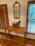 Oak Sofa Table and Mirror