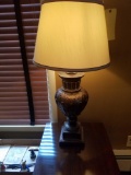 Pair of non matching table lamps