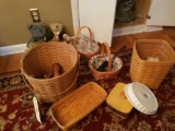 Longaberger baskets, plate and primitives