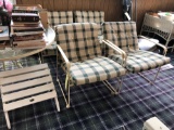 Patio Table 4 Patio Chairs and a Foot Stool