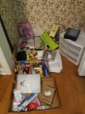 Scrapbooking items, scissors, pliers, tape dispensers, organizer and more