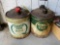 (2) Quaker State Oil Cans