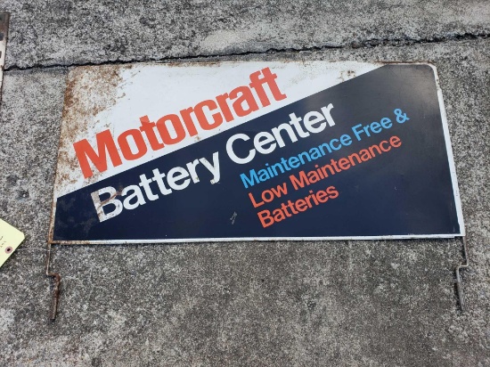 Motorcraft Battery Tin Display Sign