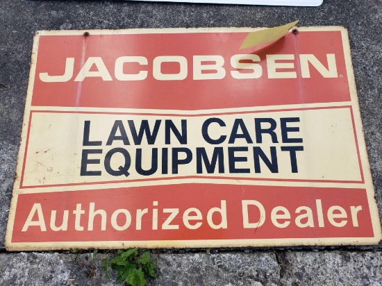 Jacobsen Dealer Double Sided Tin Sign