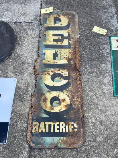 Delco Batteries Sign