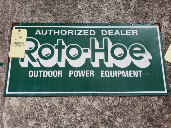 Double Sided Roto-Hoe Dealer Sign
