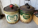 (2) Quaker State Oil Cans