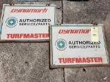 (2) Dynamark Turfmaster Tin Signs