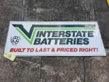 Embossed Interstate Batteries Tin Sign