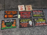 Assorted Paper Signs