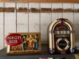 Iron City Beer Sign, Budweiser Jukebox