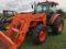 Kubota M9540 tractor full cab with Kubota LA1353 loader with QT mat. bucket