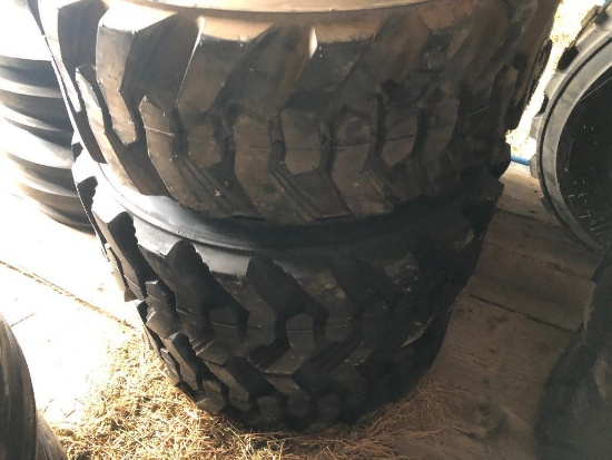 (4) New 10-16.5 Skid loader tires
