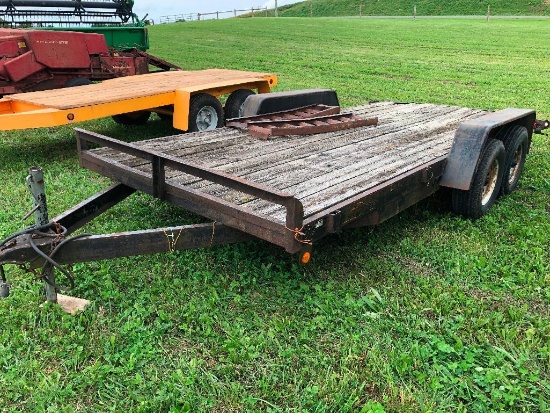 16' equipment trailer w/ steel ramps, no title