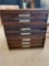 Bulova parts cabinet with stems, hands, springs, parts