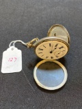 Key wind pocket watch marked fine silver