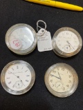 4 watch movements hampden , elgin, time ball special