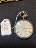 Key wind Pocket watch - seller marked silver case