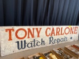 8 ft Masonite Tony Carlone watch repair sign