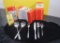 12 Four piece Schulte-Ufer silverware sets and two salad serving sets