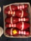 10 vintage bowling pins in box