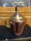 Huge copper and brass tea kettle 25 inches tall