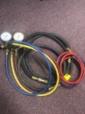 Robinair hoses and gages