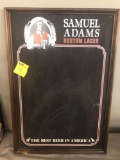 Samuel Adams beer chalkboard menu