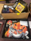 2 boxes Halloween items, Looney Tunes