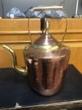 Huge copper and brass tea kettle 25 inches tall