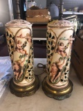 Pair of Capodimonte lamps