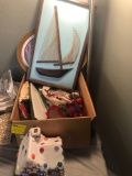 Box of Christmas, string art sailboat, etc