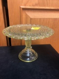 Cake plate cake stand vintage neon yellow