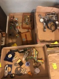 3 flats jewelry, watches, coin, lighter, etc