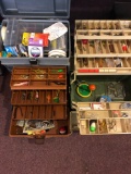 3 tackle boxes with tackle