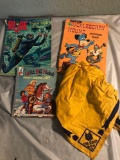 Vintage coloring books and Cub Scout bandanna