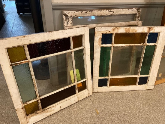 (4) Wood Framed Windows